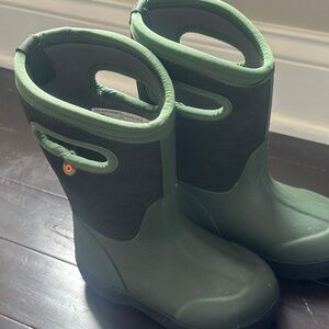 Boggs Kids Green Boots - Sz 10 - Barely Worn